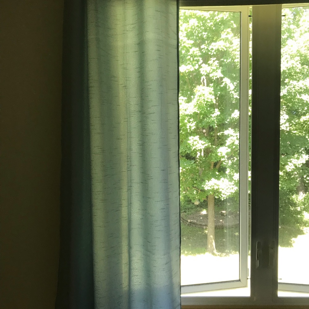 Turquoise curtains - Picture 2 of 3
